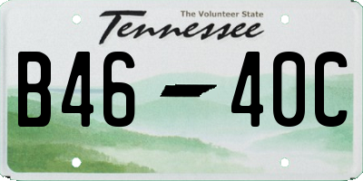 TN license plate B4640C
