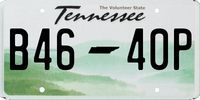 TN license plate B4640P
