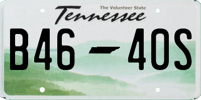TN license plate B4640S