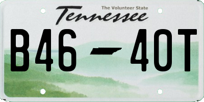 TN license plate B4640T
