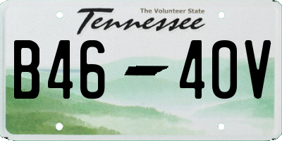 TN license plate B4640V