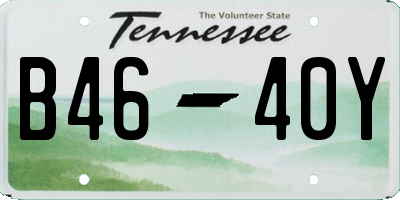 TN license plate B4640Y