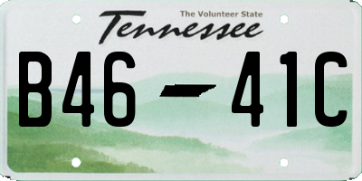 TN license plate B4641C