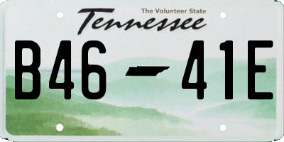 TN license plate B4641E