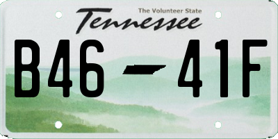 TN license plate B4641F