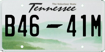 TN license plate B4641M