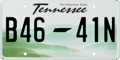 TN license plate B4641N