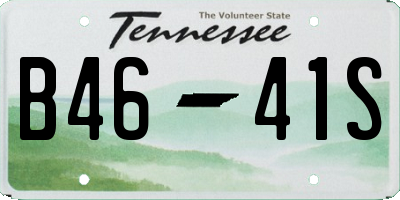 TN license plate B4641S