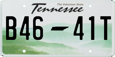 TN license plate B4641T