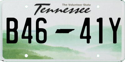 TN license plate B4641Y