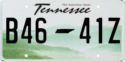 TN license plate B4641Z