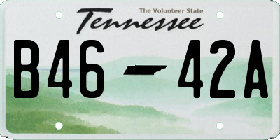 TN license plate B4642A