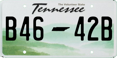 TN license plate B4642B