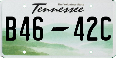 TN license plate B4642C