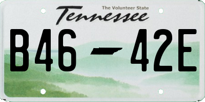 TN license plate B4642E