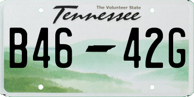 TN license plate B4642G