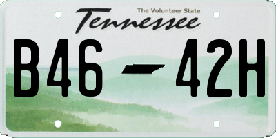 TN license plate B4642H