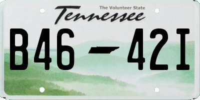 TN license plate B4642I
