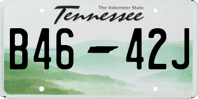 TN license plate B4642J