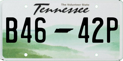 TN license plate B4642P