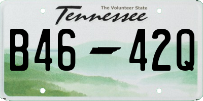 TN license plate B4642Q