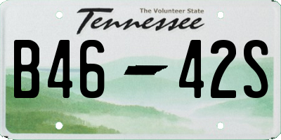 TN license plate B4642S