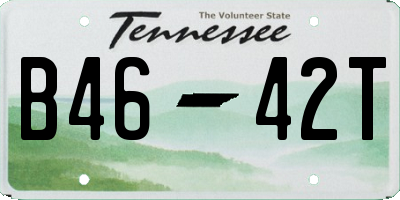 TN license plate B4642T