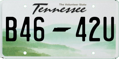 TN license plate B4642U