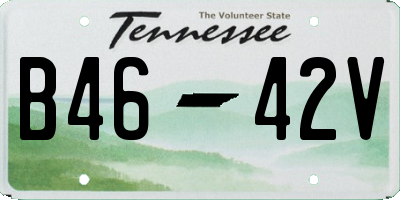 TN license plate B4642V