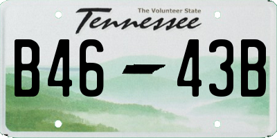 TN license plate B4643B