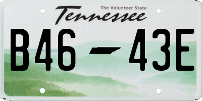 TN license plate B4643E