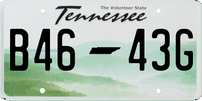 TN license plate B4643G