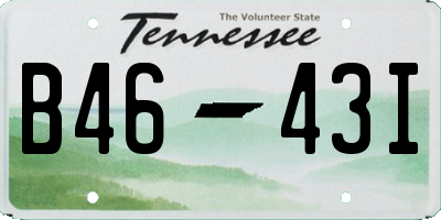 TN license plate B4643I