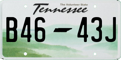 TN license plate B4643J