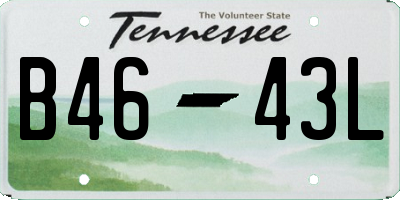 TN license plate B4643L