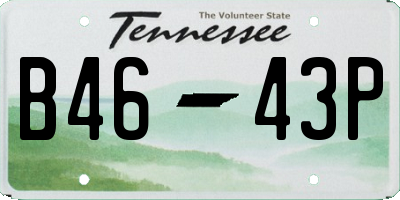 TN license plate B4643P