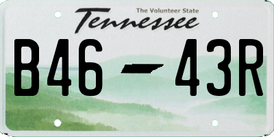 TN license plate B4643R
