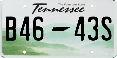 TN license plate B4643S