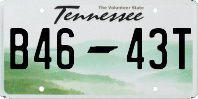 TN license plate B4643T