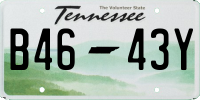 TN license plate B4643Y