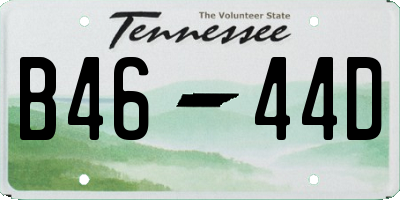 TN license plate B4644D