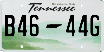 TN license plate B4644G