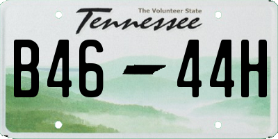 TN license plate B4644H