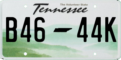 TN license plate B4644K