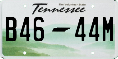 TN license plate B4644M