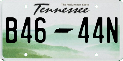 TN license plate B4644N