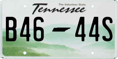 TN license plate B4644S
