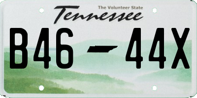 TN license plate B4644X