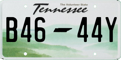 TN license plate B4644Y