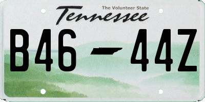 TN license plate B4644Z
